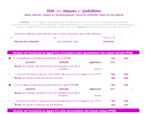 Photo de la prestation : L' État des Risques et Pollutions (ERP)